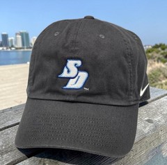 San Diego Toreros Nike Heritage86 Charcoal Relaxed-Fit Strapback Hat Cap NEW