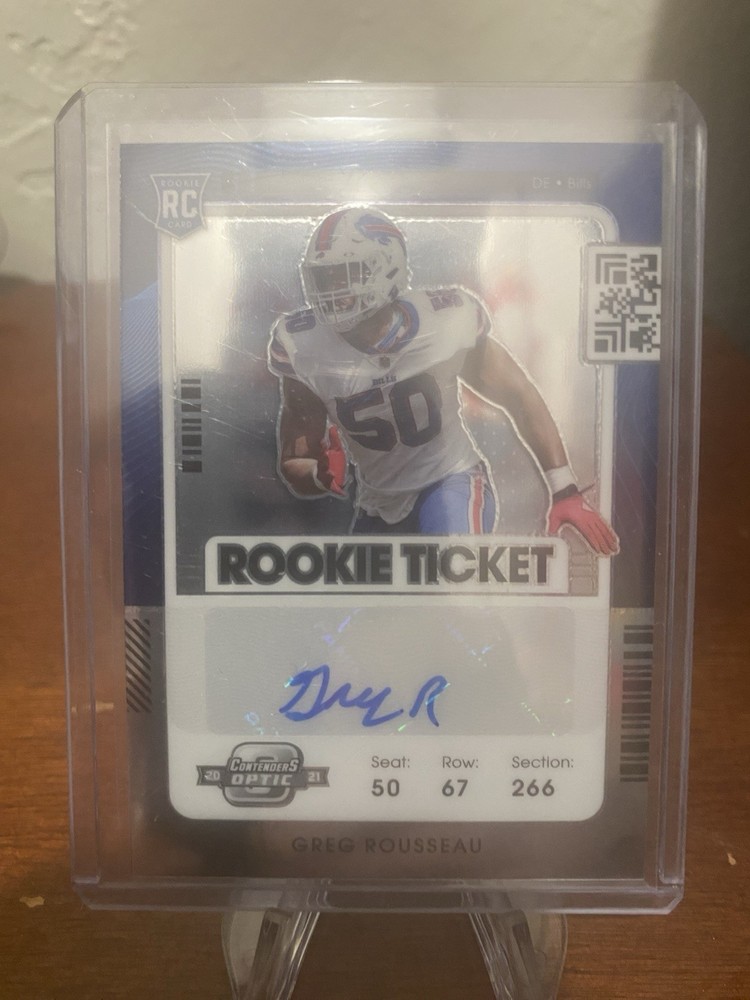 2021 Panini Contenders Optic – Rookie Ticket Autograph Greg Rousseau #157