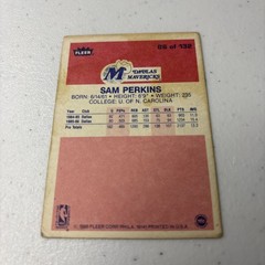 1986 Fleer Sam Perkins Rookie Card RC #86 Dallas Mavericks