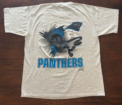 Vintage 1993 Nutmeg Carolina Panthers NFL Break Through T-Shirt Men&rsquo;s XL