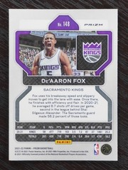 De&rsquo;Aaron Fox 2021-22 Panini Prizm Green #148 Kings