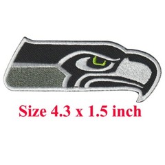 10 pcs WA Seattle Seahawks Nation Football Logo Size 4.3&Prime;x1.5&Prime; Sew Iron On Patch