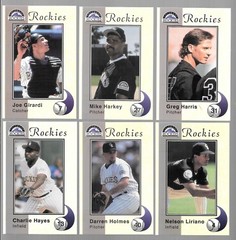 1994 Colorado Rockies Police Safety Cards Lot 20 Diff x 12 + 72 = 312 Cards