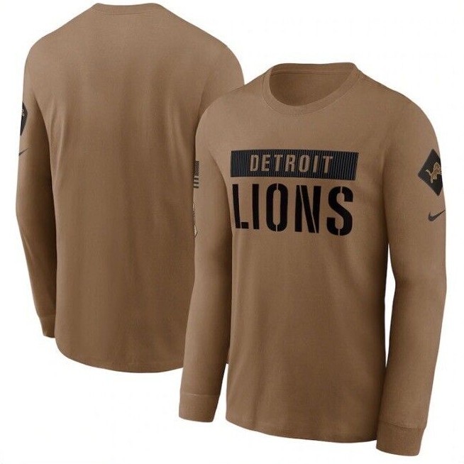 2023 Detroit Lions Nike Salute To Service Long Sleeve T-Shirt S – 3XL NWT