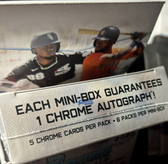 2020 BOWMAN CHROME BASEBALL SEALED MINI BOX FROMMASTER BOBBYWITT 6PX 30CRD 1AUTO