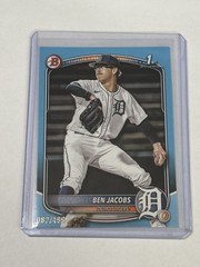 Topps 2025 Bowman Draft Ben Jacobs Detroit Tigers Sky Blue RC #BD-141 082/499