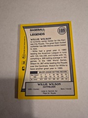 WILLIE WILSON 1990 PACIFIC BASEBALL LEGENDS SERIES #109 FREE SHIP