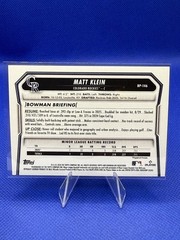 2026 Bowman Matt Klein Neon Green Border /399 #BP-146