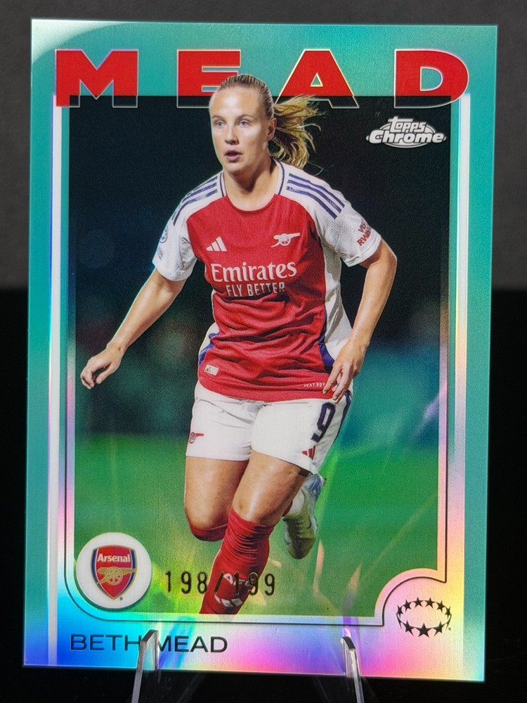 2024-25 Topps Chrome Women&rsquo;s UWCL – Beth Mead /199 [Aqua] [Arsenal]