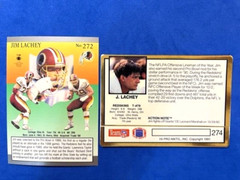 NFL – Jim Lachey 1991 Fleer Ultra & 1991 Hi-Pro Action Packed – Redskins