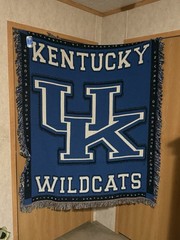 Kentucky Wildcats Woven Throw Blanket 46×58 UK Basketball Tapestry NWT