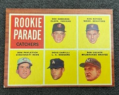 1962 Topps #594 Rookie Parade Bob Uecker Rookie Card RC Milwaukee Braves EX