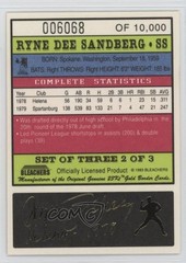 1993 Bleachers 6068/10000 Ryne Sandberg (Helena Phillies) #2 HOF 19lw