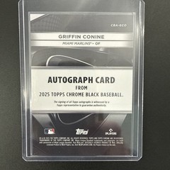 2025 Topps Chrome Black – Autographs Griffin Conine #CBA-GCO (AU, RC)