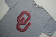NCAA FRUIT OF THE LOOM VTG OKLAHOMA FOOTBALL OU SOONERS GRAPHIC GRAY T SHIRT XL