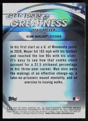 2020 Bowman Draft #GOG-MM Max Meyer Glimpses of Greatness