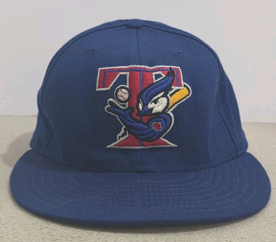 Vintage Toronto Blue Jays New Era 59FIFTY Fitted Hat Size 7 Y2K Grey Underbrim