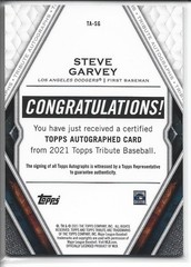 Steve Garvey 2021 Topps Tribute Auto Signed Green Parallel 29/99 Dodgers