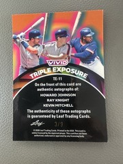 2026 Leaf Vivid Triple Exposure HoJo, Ray Knight, Kevin Mitchell NY METS 3/9