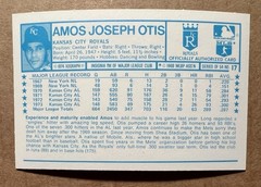AMOS OTIS 1974 KELLOGG’S BASEBALL CARD # 17 KANSAS CITY ROYALS