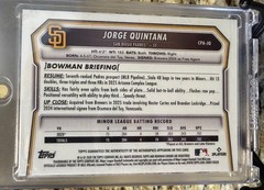 2026 Topps Bowman Jorge Quintana Chrome Prospect Auto 1st Bowman #CPA-JQ Padres