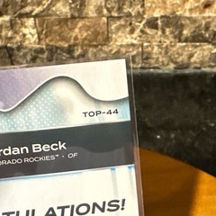 2023 Bowman Platinum Auto TOP-44 Jordan Beck
