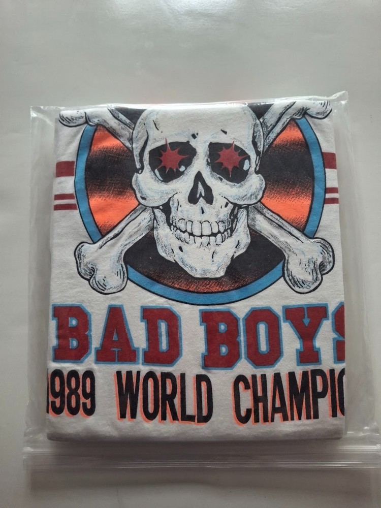 *NEW ORIGINAL SEAL* Vintage Detroit Bad Boys 1989 NBA World Champions Size XL
