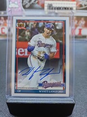 2026 Topps Series 1 Wyatt Langford 1991 Auto Rangers 75th Anniversary #91A-WL