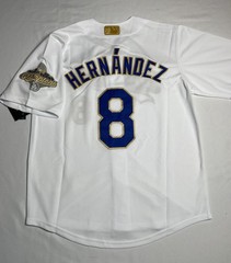 Los Angeles Dodgers Enrique &lsquo;Kike&rsquo; Hernandez #8 Woman&rsquo;s Gold Collection Jersey