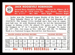 2002 Topps #52R-10 Jackie Robinson 1952 Reprints Gold Border