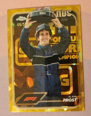 2024 Topps Chrome Sapphire Formula 1 #195 Alain Prost Gold Refractor 48/50
