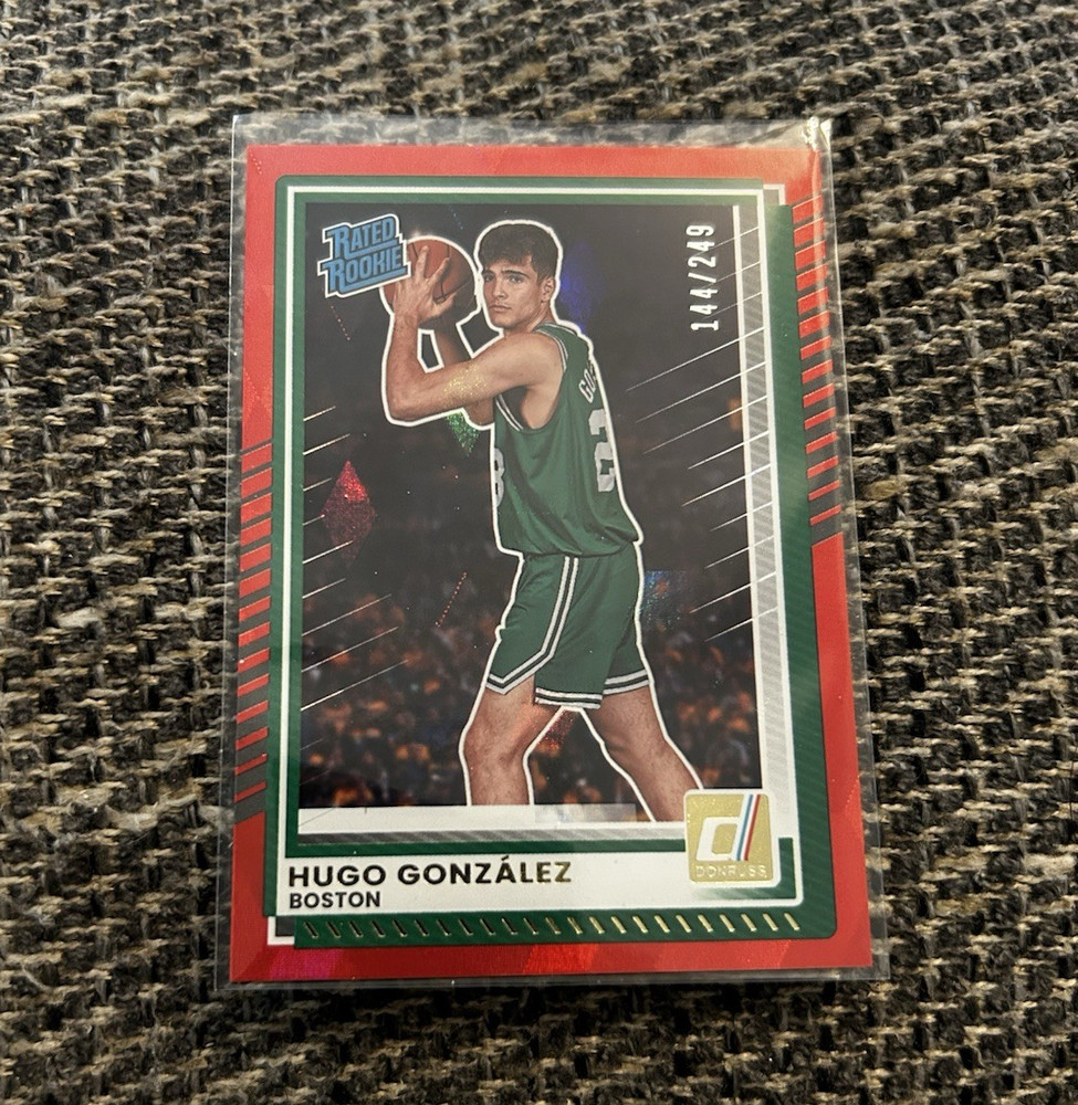 Panini Donruss 2025-26 Hugo González Rated Rookie Red /249 #16 Celtics