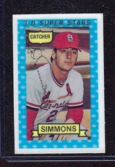 1974 Kellogg&rsquo;s Baseball #21 Ted Simmons, St. Louis Cardinals, HOF, NM-MT!