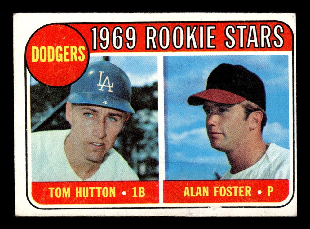 Dodgers Rookie Stars (Tom Hutton / Alan Foster) 1969 Topps #266 Ex