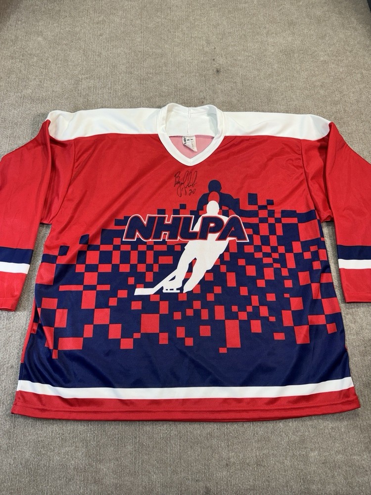 Vintage NHLPA BAUER Hockey Jersey Size XL Signed Unknown #20