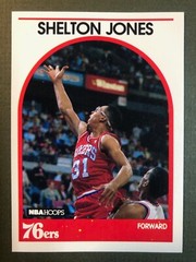 NBA Hoops 1989 #51 Shelton Jones 76ers Basketball Card RC