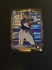 Braylon Payne 2025 Bowman Chrome Rookie Card Reptilian Refractor Brewers BCP-148