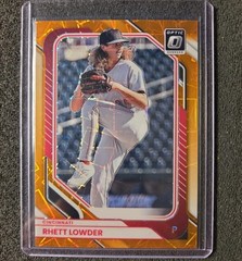 Rhett Lowder SP Orange Velocity Prizm 2026 Donruss Optic Baseball Cincinnati…