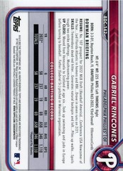 Gabriel Rincones – 2022 1st Bowman Draft Chrome #BDC-142 1st RC Phillies QTY‼️