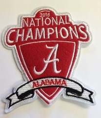 Alabama Crimson Tide-2015 National Champions Embroidered IRON ON PATCH NCAA 4×3&Prime;