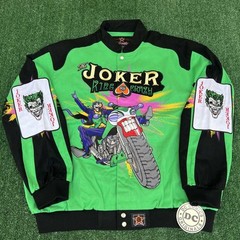 NWT VTG JH Designs Joker Jacket Men&rsquo;s 2XL Green DC Comics Nascar Racing Boxy