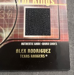 Fleer 2002 Triple Crown Home Run Kings Alex Rodriguez Rangers Memo #7SR