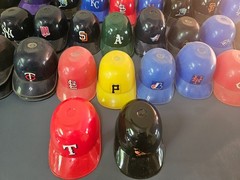 Lot of 86 Laich MLB Baseball Plastic Team Souvenir Batting Helmets with Vintage