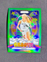 2025 Panini Prizm WNBA Lexie Hull #11 Rookie Green Prizm Groovy Insert RC