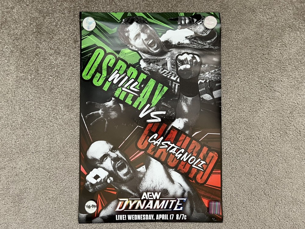AEW Dynamite Will Ospreay vs Claudio Castagnoli 12&Prime;x18&Prime; Limited Poster [9 of 10]