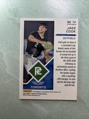 2025 Panini Prospect Edition Jake Cook #74 Toronto Red Autograph Prizm /199