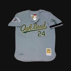 Rickey Henderson Oakland A&rsquo;s Athletics 1989 Road Gray Men&rsquo;s Baseball Jersey