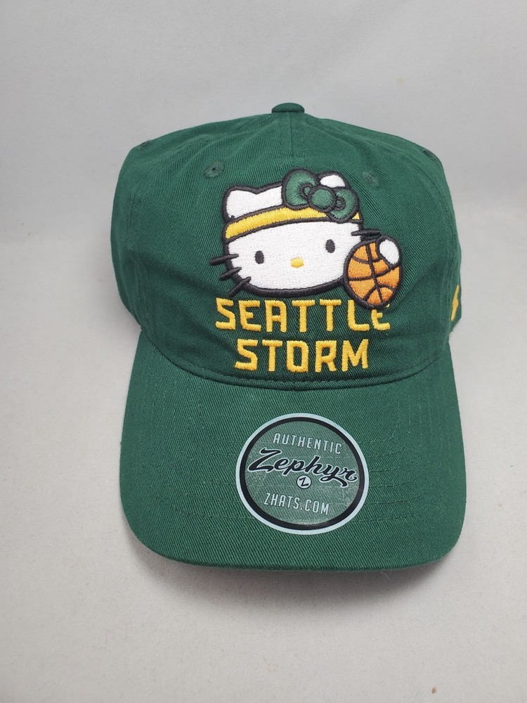 Seattle Storm Hello Kitty Adjustable Hat Zephyr New Green wnba