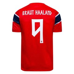 Norway 2026 WC Home 3D Jersey Erling Braut #9 Haaland Soccer Football Shirt