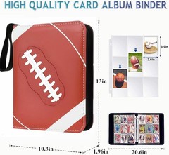 900 Pockets Trading Card Binder, Football Card Binder Album, Rugby Card Collecto
